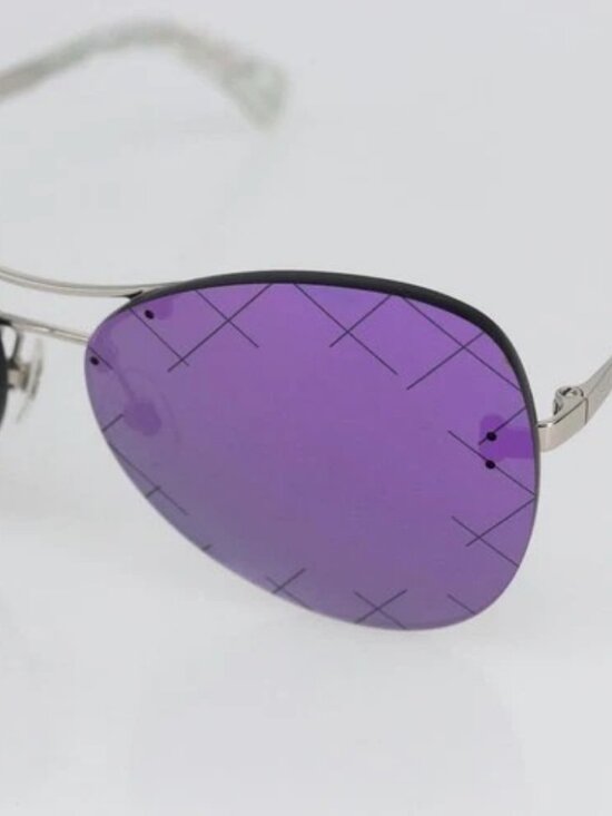 CHANEL Sunglasses metal Purple CC Auth SW1993V main image 8